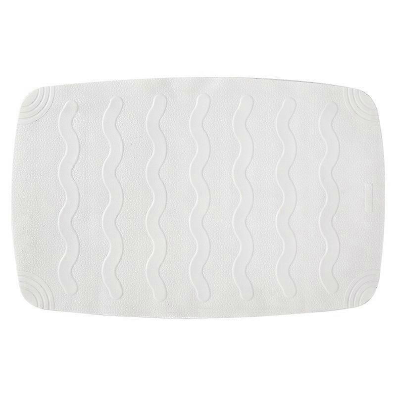 Bathtub Mat, with suction cups, Rubber, White, 45 x 75 cm