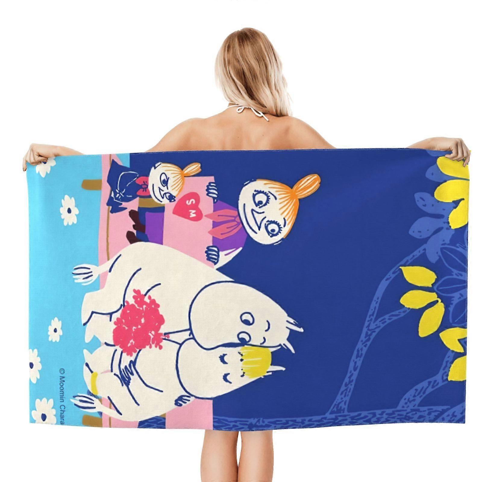 姆明浴巾男女通用毛巾时尚毛巾超细纤维沙滩巾-DW651