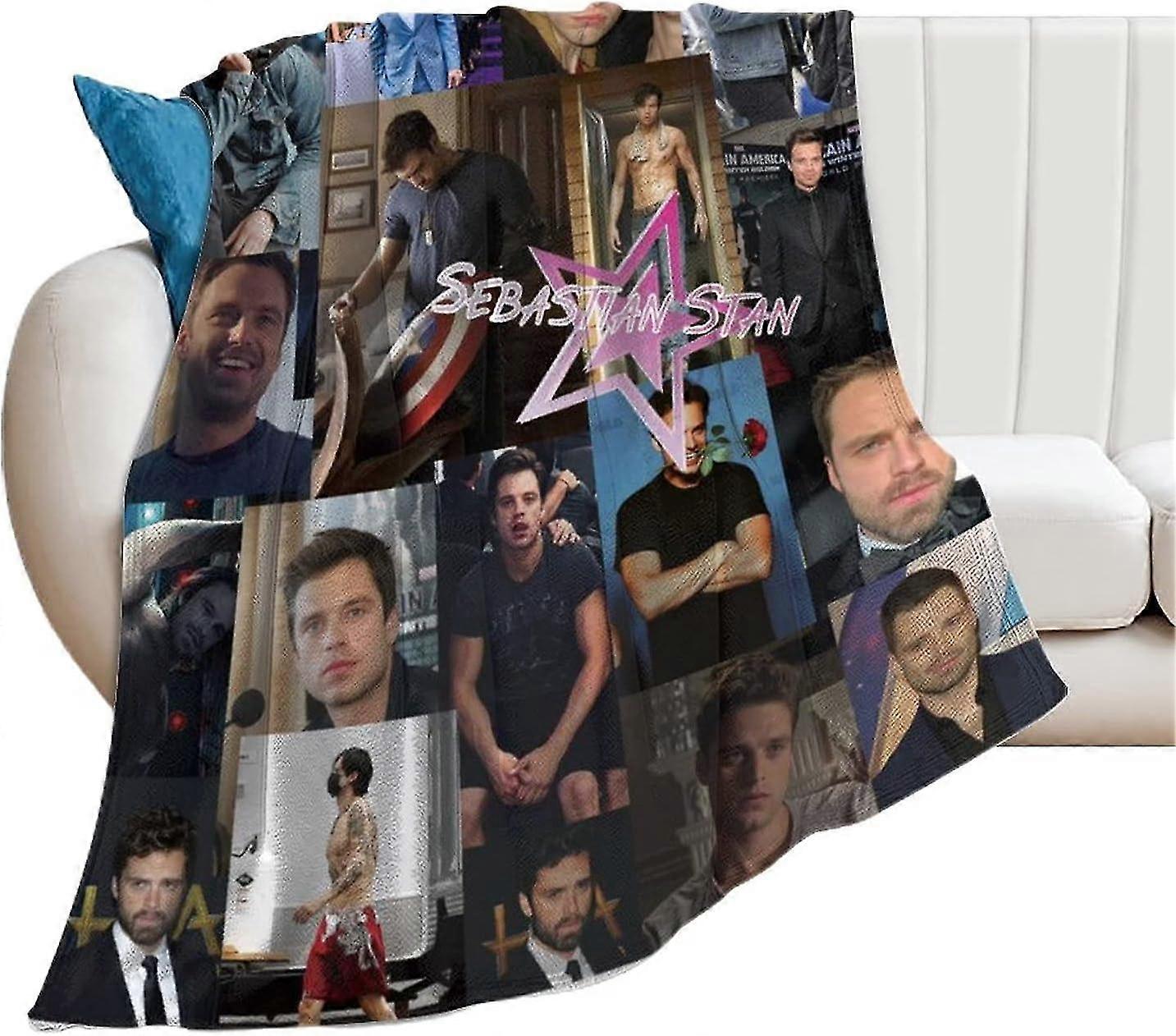 بطانية سيباستيان ستان فائقة النعومة من الصوف رمي البطانيات دافئة ثلاثية الأبعاد مطبوعة رقميا بطانية هدايا عيد ميلاد للفتيات في سن المراهقة jvrivjh3874