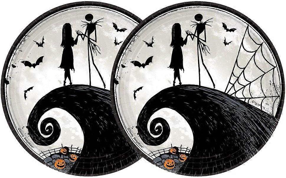 Mardrömmen före jul Halloween papperstallrik - 10st