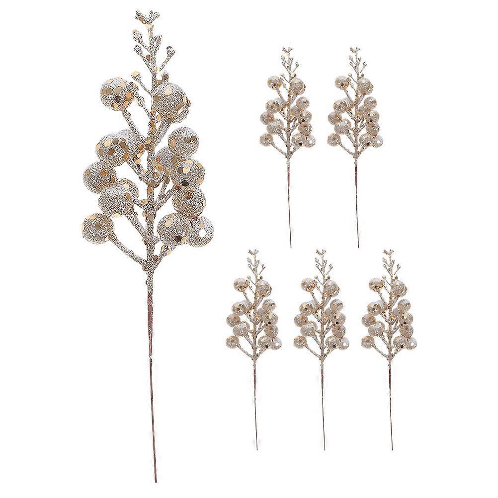 6pcs Artificial Berry Stem Picks Christmas Tree Berries Picks Christmas Tree Ornaments