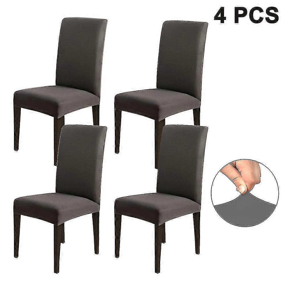 4 Pack Dining Chair Slipcovers Stretch Removable Washable
