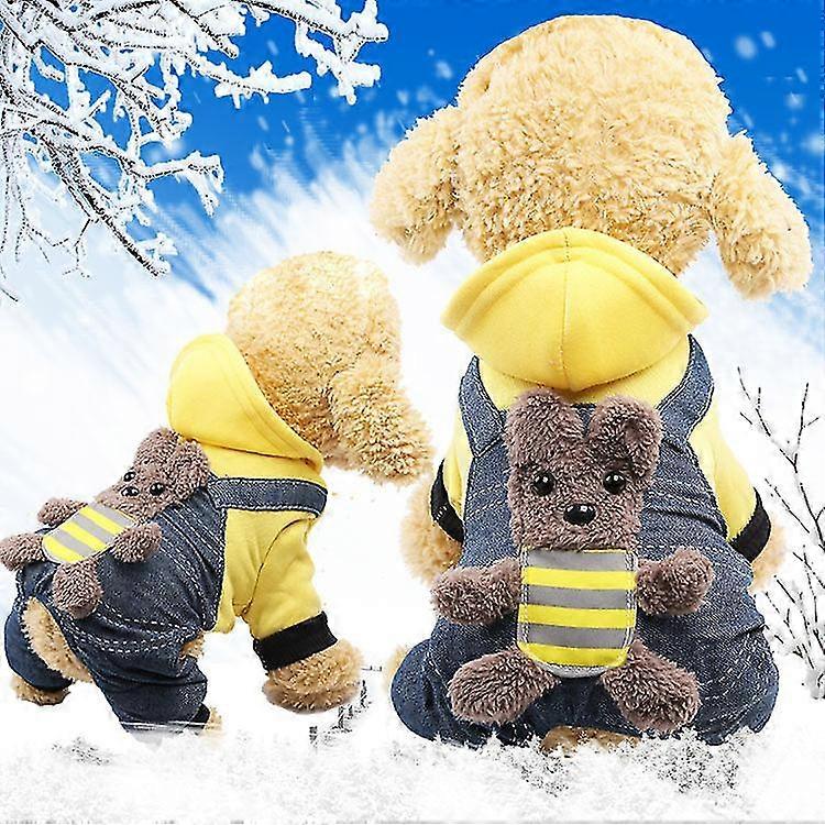 Pet Clothes Double Layer Bear Thickened Four Legs Pet Supplies