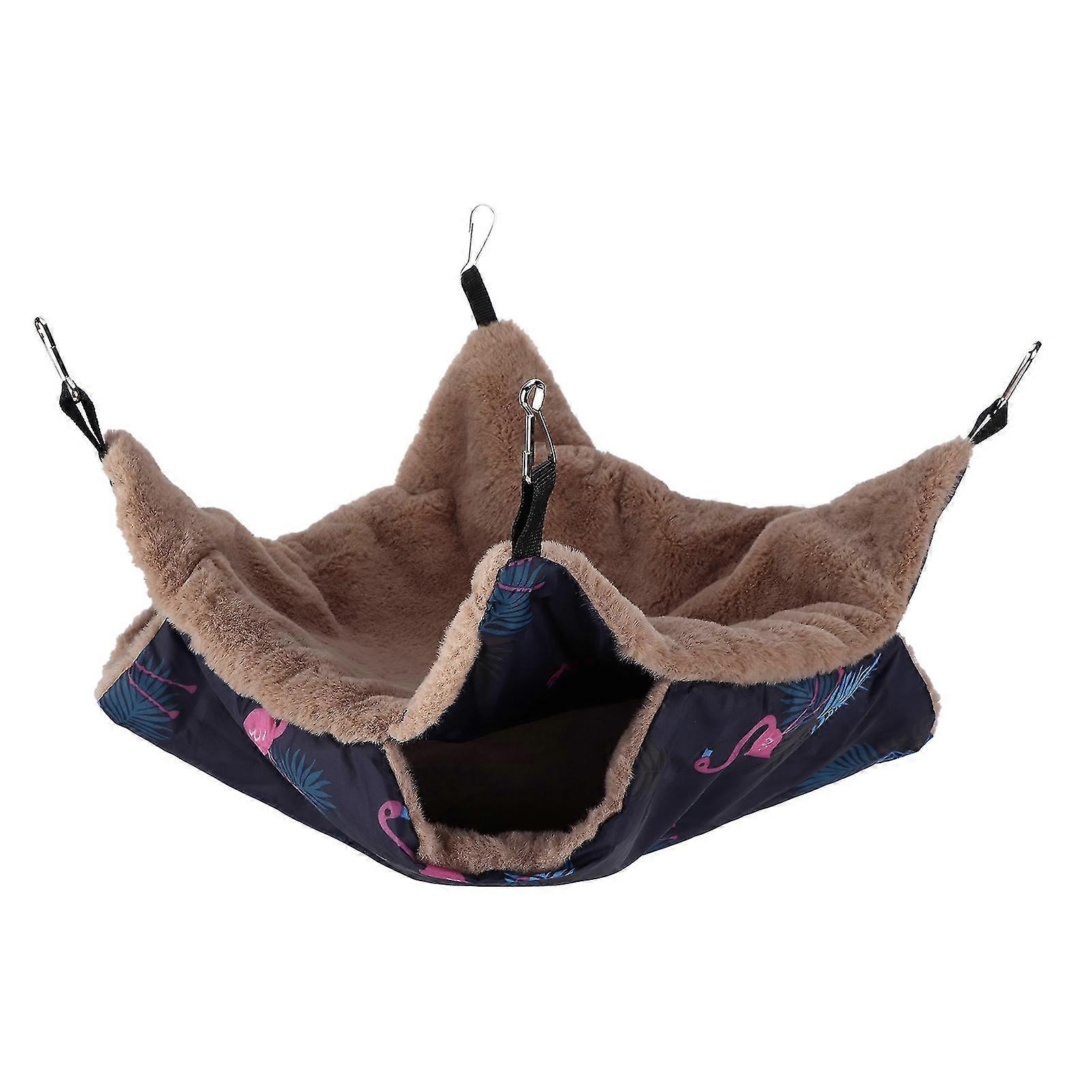 Warm Hamster Hammock for Double Layer, Easy to Clean and Hanging Squirrel Sleeping Bag