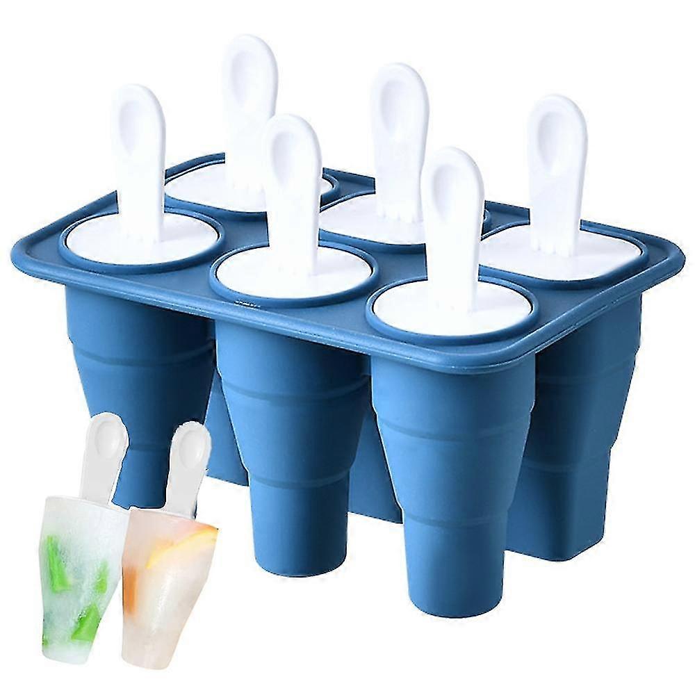 Collapsible Popsicles Molds - Silicone Ice Pop Molds, Reusable Popsicle Stick for Homemade Popsicles- BPA Free