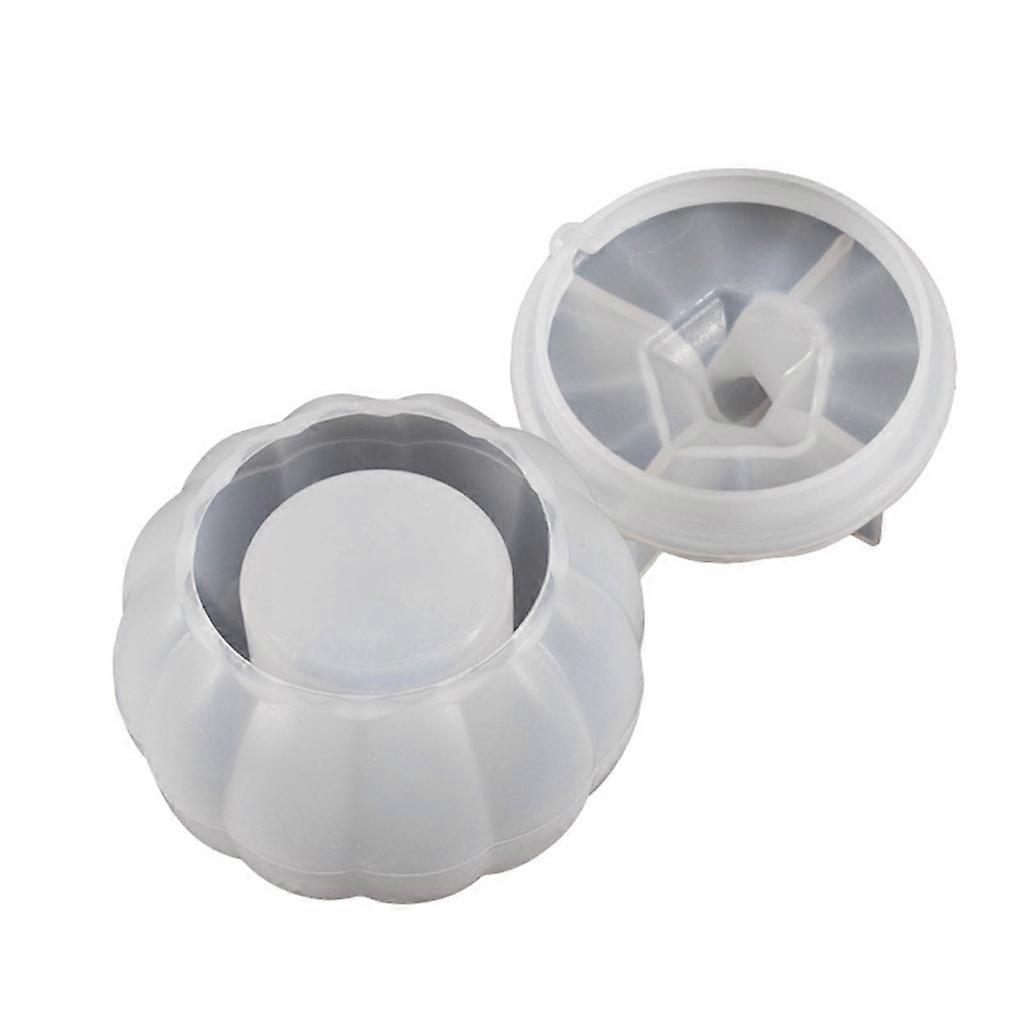 3D Pumpkin Jar Resin Mold Storgae Box with Lid Silicone Molds Storage Container