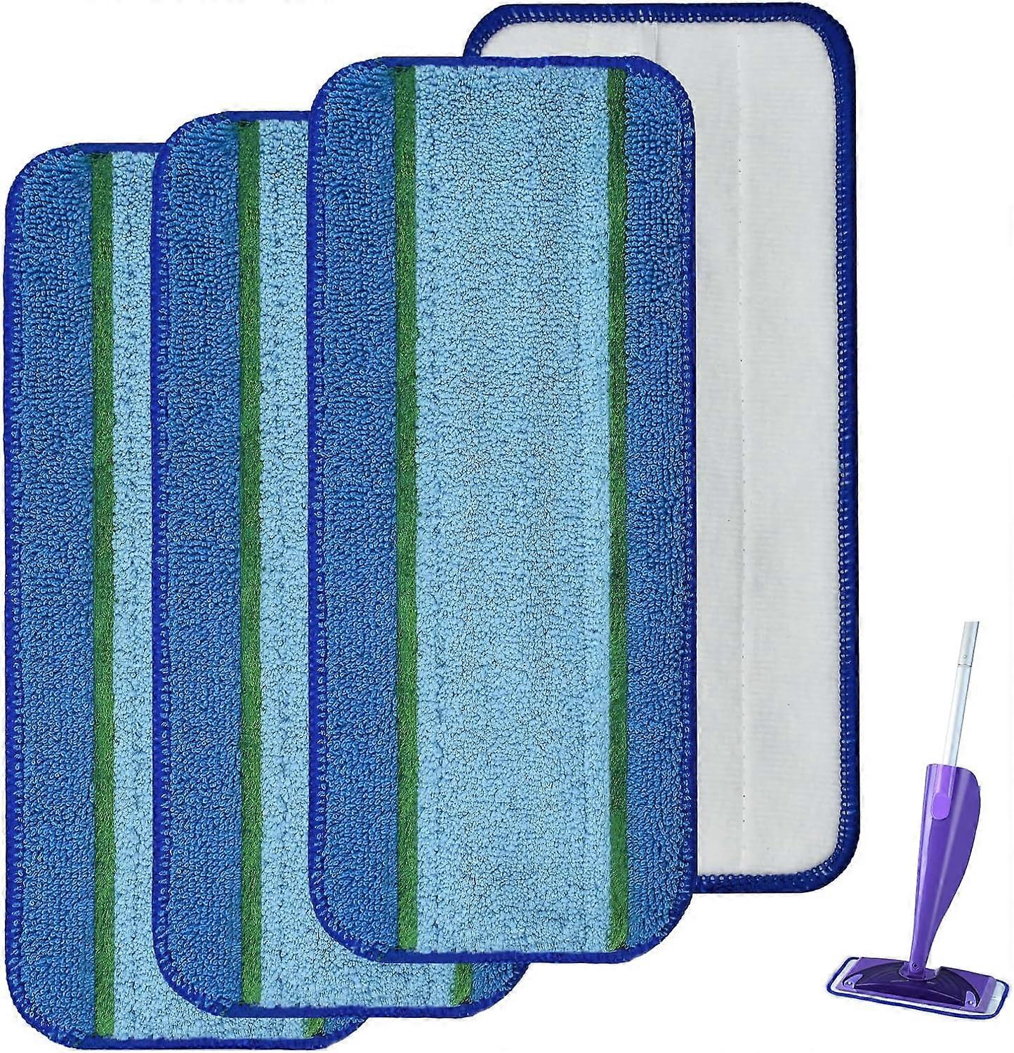 Pieces Reusable Mop Pads Compatible with Swiffer Wet Jet, Washable Mop Pads Microfiber Replacement Cloth for Cleaning