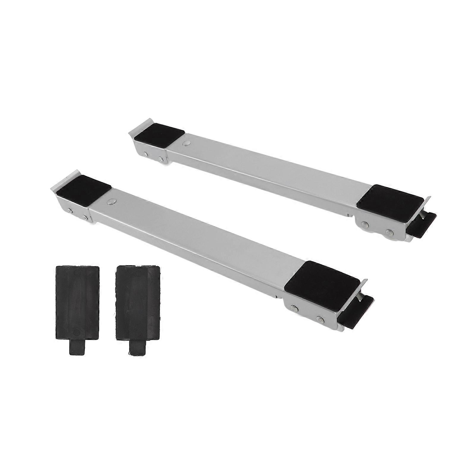 2 قطعة أثاث الأجهزة الأسطوانة الصلب 300 كجم تحمل آلة قابلة للتمدد قاعدة متحركة لغسالة الصحون الفضية