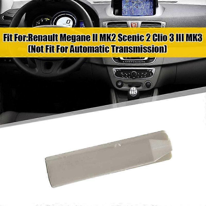 Car Shift Gear Knob Lever Boot Cover White Manual Shift Knob Sleeve Adapter for Renault Megane II MK2 Scenic 2 Clio 3 III MK3