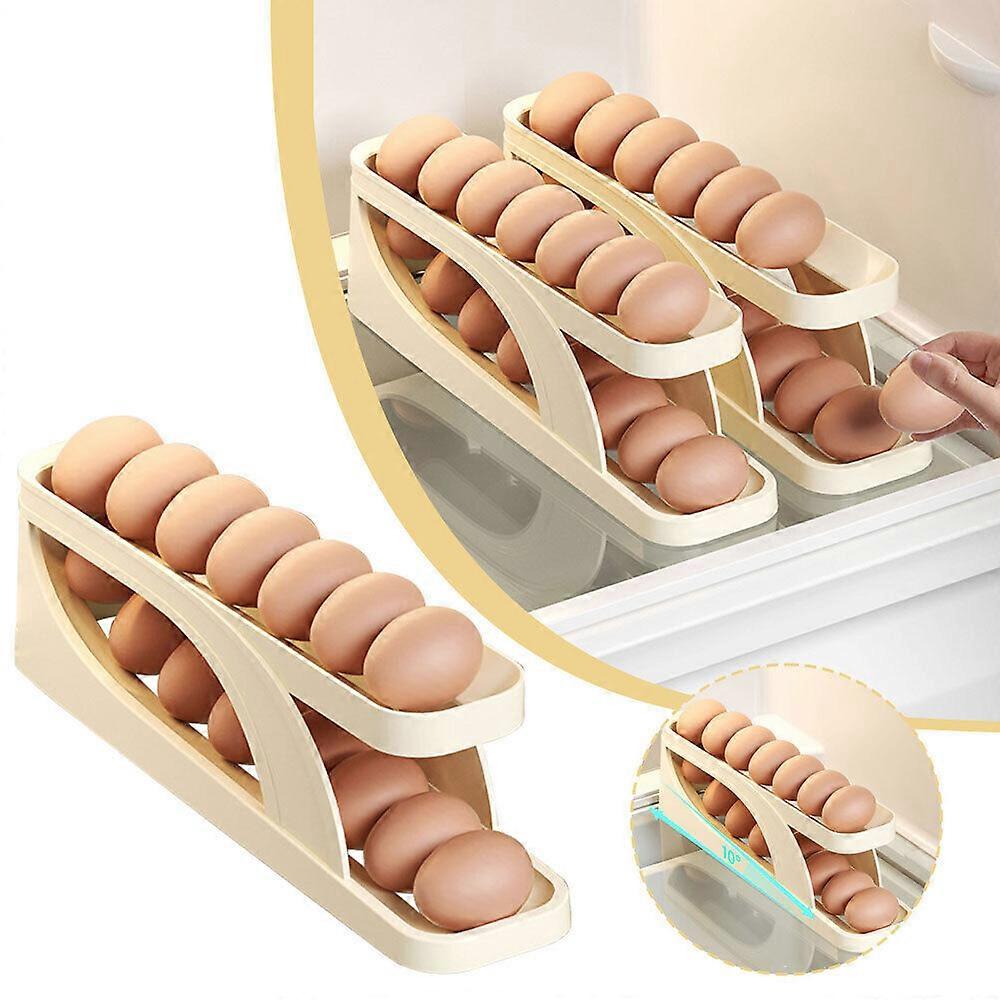 Desplazamiento automático Egg Rack Holder Storage Box Container Refrigerator