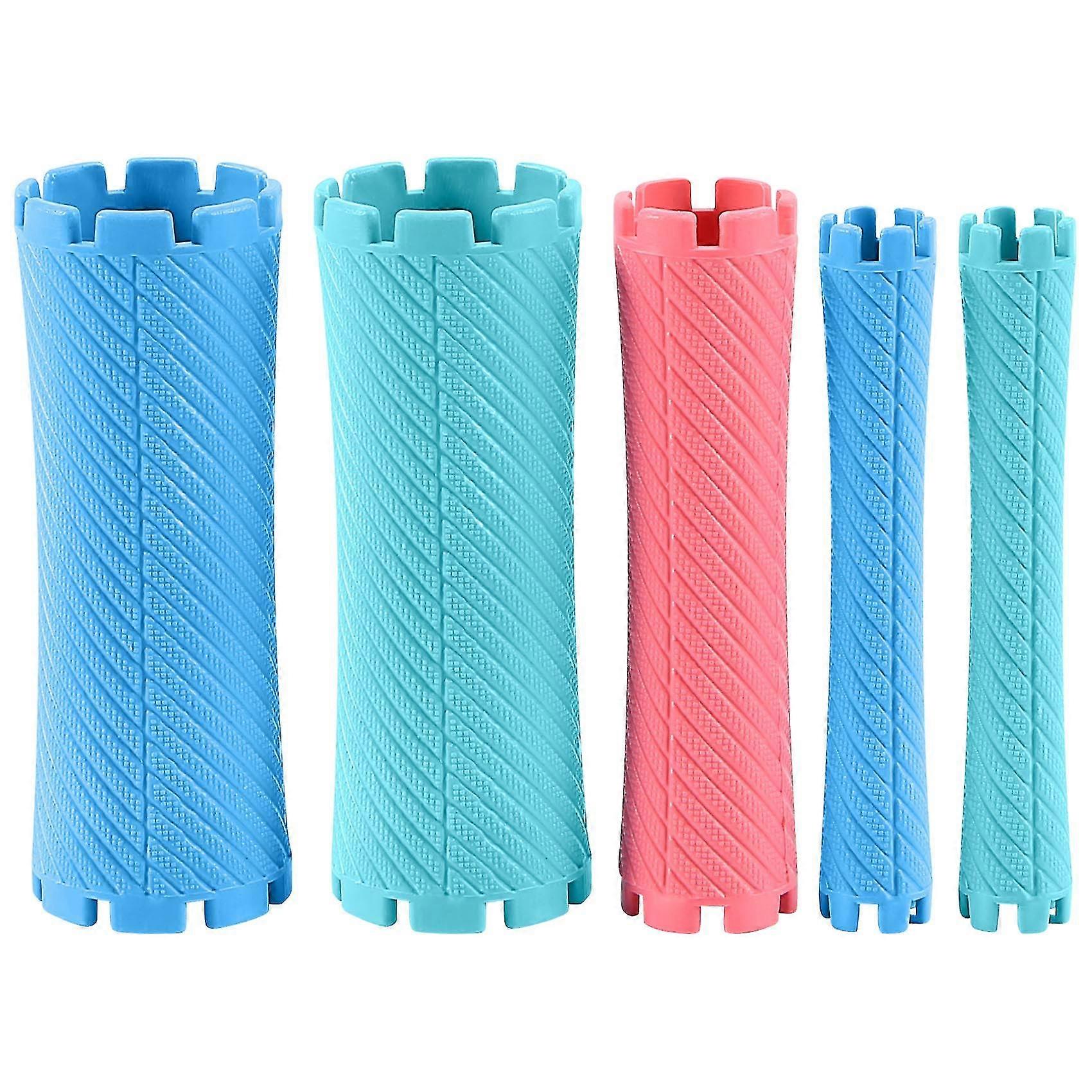 100pcs/set 10 Sizes Hair Perm Rods Kit Cold Permanent Bar Plastic Curlers Rollers Set Wave Fluffy C