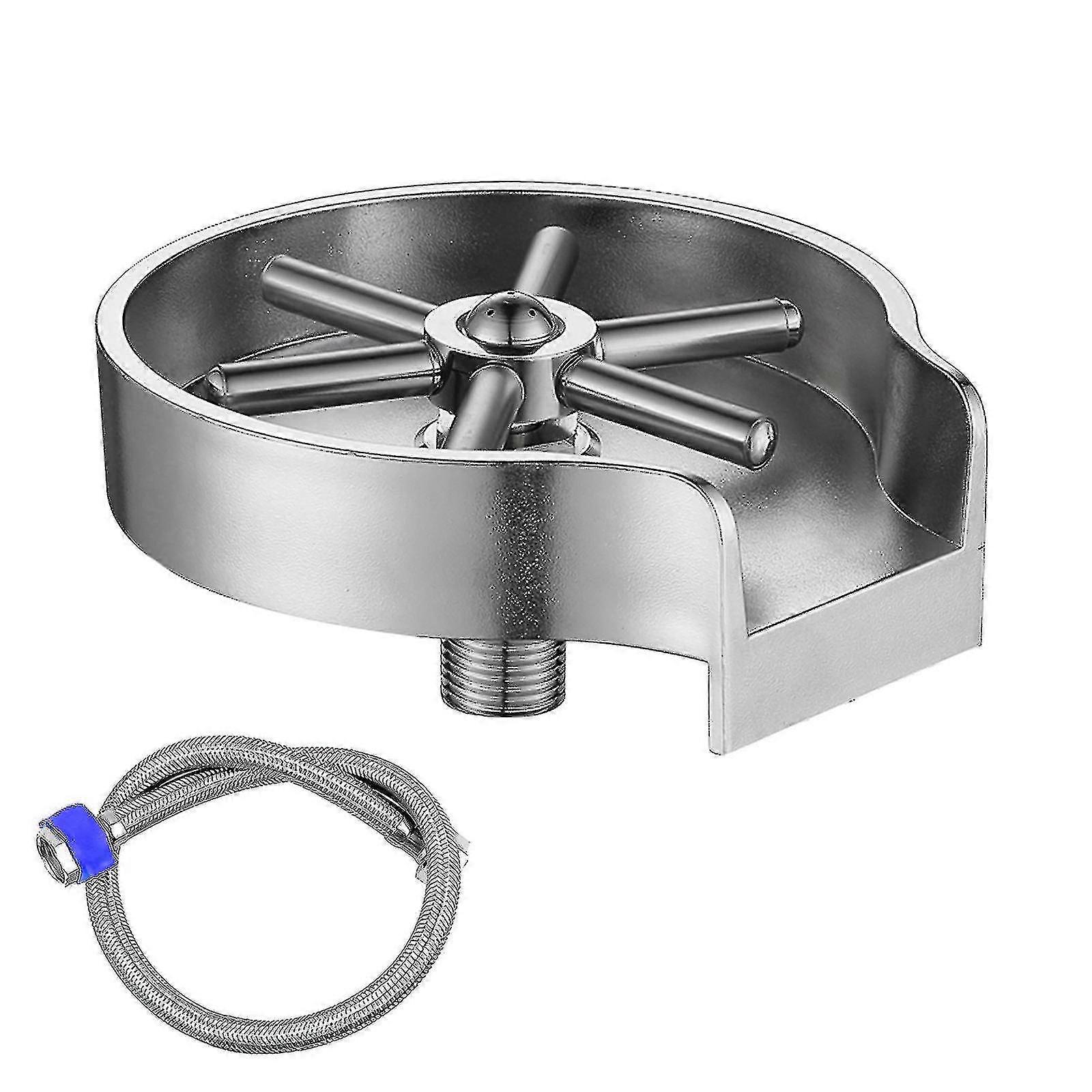 Automatic Bottle Washer, Bar, Glass Rinser, Pitcher, Washing Tool Silver Set