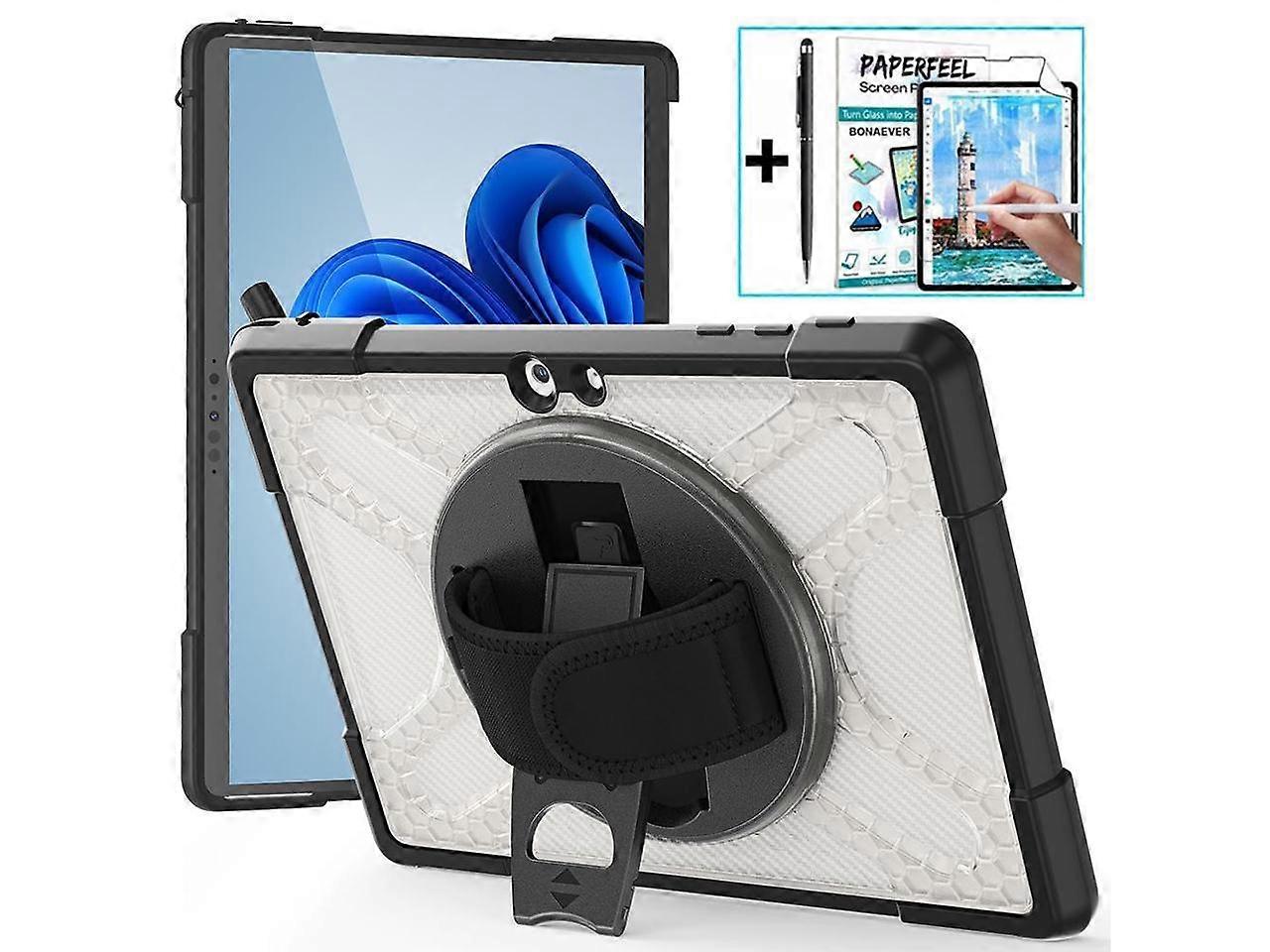 Case For Microsoft Surface Go 3 2021 / Surface Go 2 2020 / Surface Go 2018, Heavy Duty Shockproof Cover with Kickstand, Hand Strap, 2 in 1 Pen Holder,