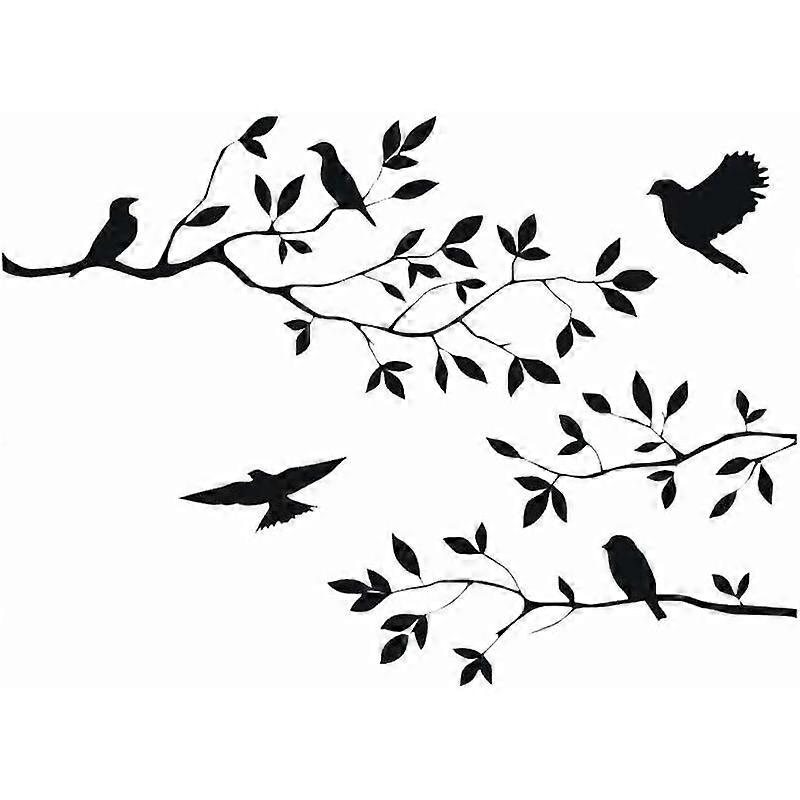 Black Tree Branches Removable Vinyl Wall Stickers 60 x 35 cm