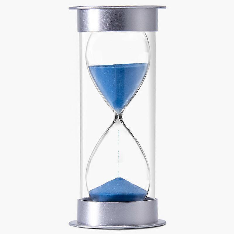 Hourglass timers with protection for kitchen timer and time at 5 mins 10 mins 30 mins (5 mins Silver Blue)