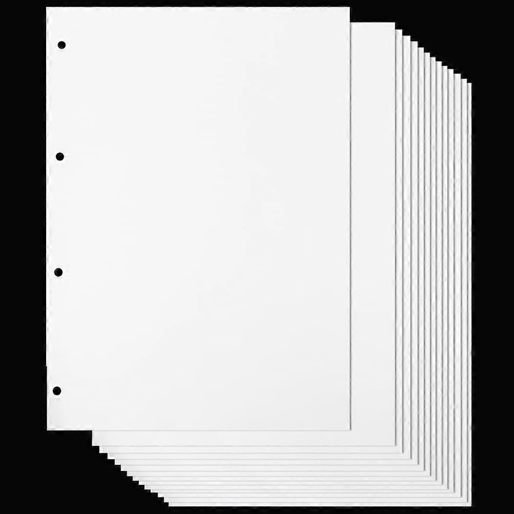 40 Sheets Sticker Collecting 4-Ring A4 Loose-leaf Notebook Refills Hand Account Binder Release Paper White 296x210x5mm Hole: 5mm