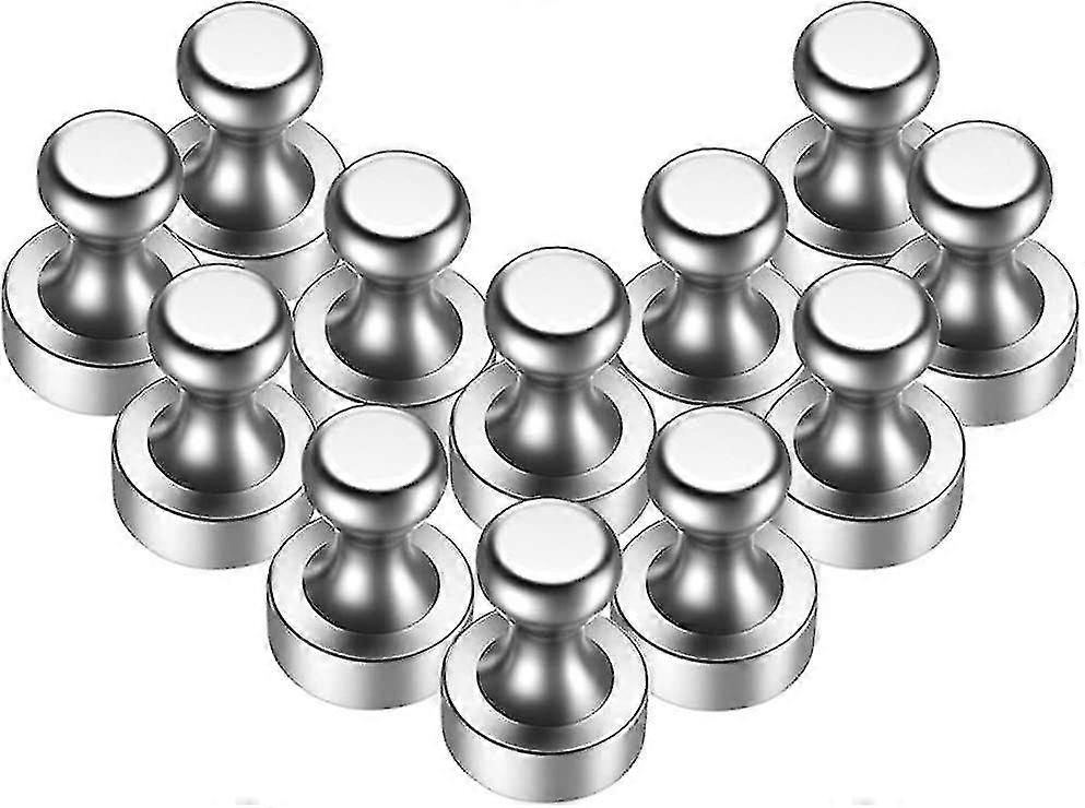 2023 - Pack Of 12 Push Pin Magnets: Office Magnets, Strong Magnetic Push Pins, Perfect for Organization
