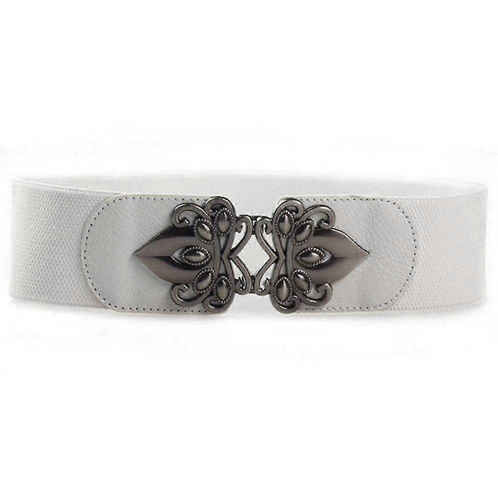 Ladies Vintage széles deréköv fém csat stretch öv retro csípő öv