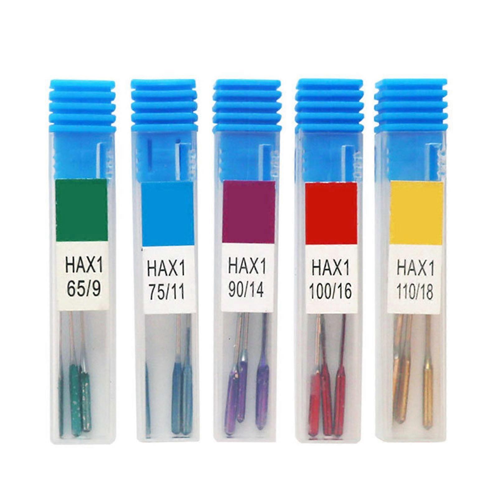 Universal Household Sewing Machine Needles Colored Flat Needles Bottom 15 Pack