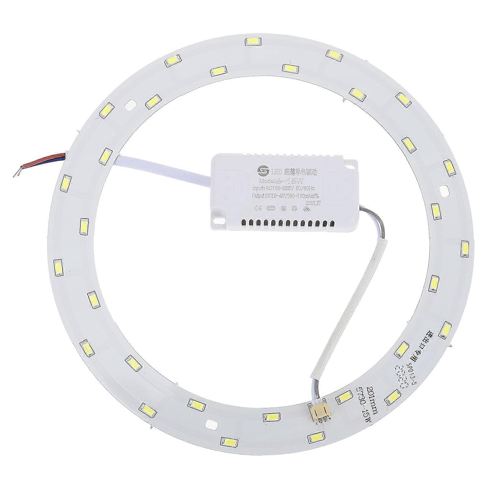 15W 220V-240V SMD 5730 30-LED Circular LED Panel Bar Lamp LED Ceiling Light (Pure White Light)