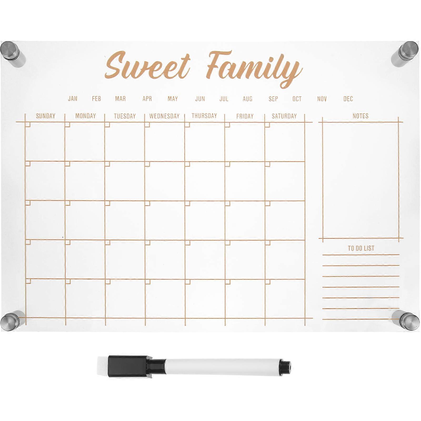 1 ensemble bureau tableau blanc bureau tableau blanc bureau bureau effaçable à sec tableau acrylique planificateur effaçable tableau pour le bureau