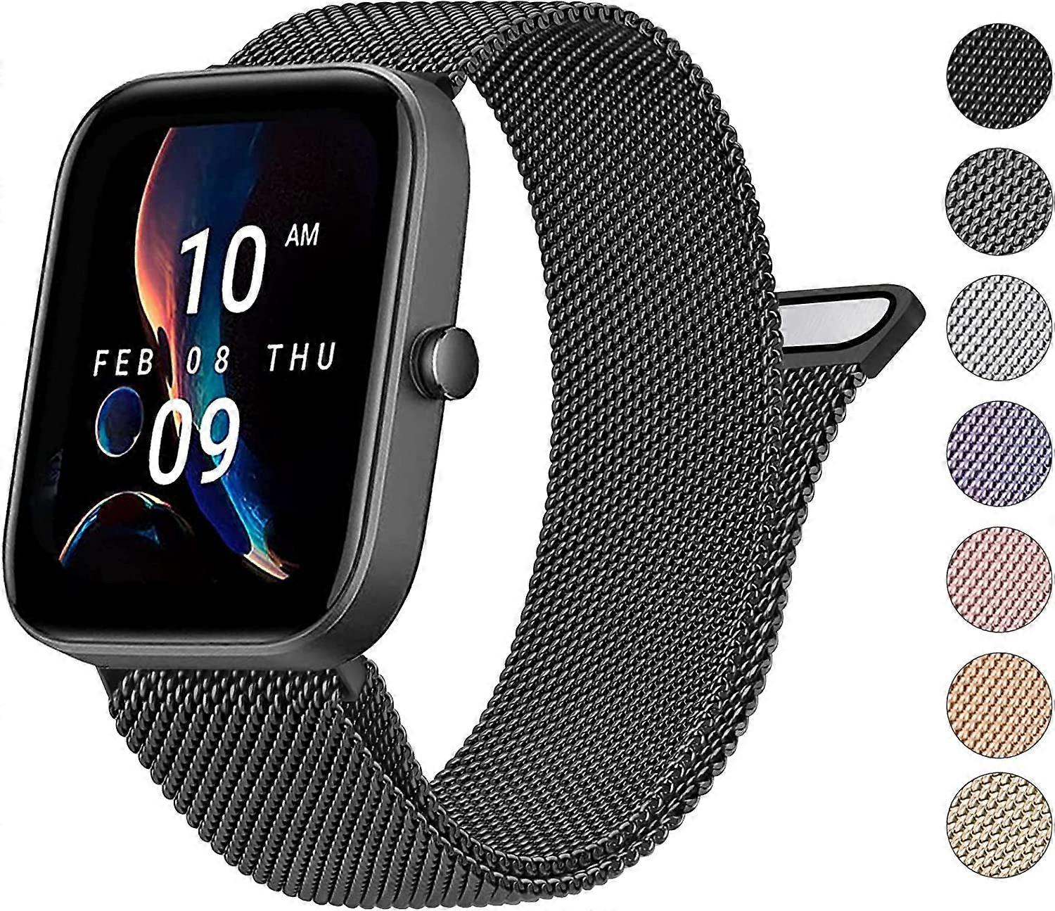20mm Quick Release Stainless Steel Replacement Watch Strap for Amazfit Bip U Pro/Bip/Bip Lite/Bip S/Bip S lite/Bip U