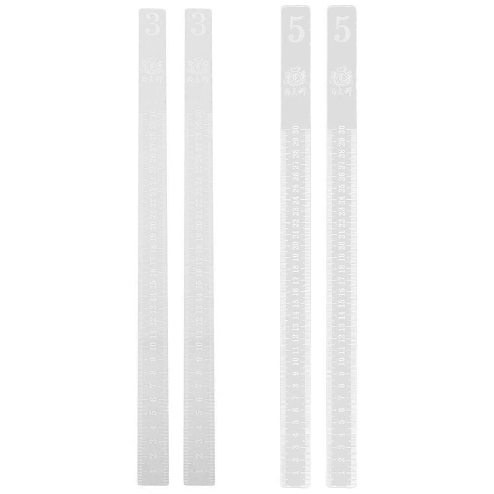 2 pairs of Measuring Dough Strips Professional Rolling Pin Guide Baking Supply