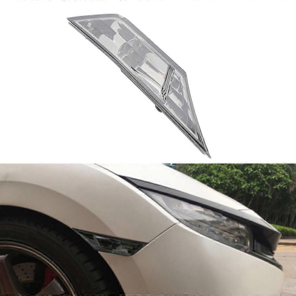Smoked Led White Side Marker Light Turn Signal For 16-21 Honda Civic Type R