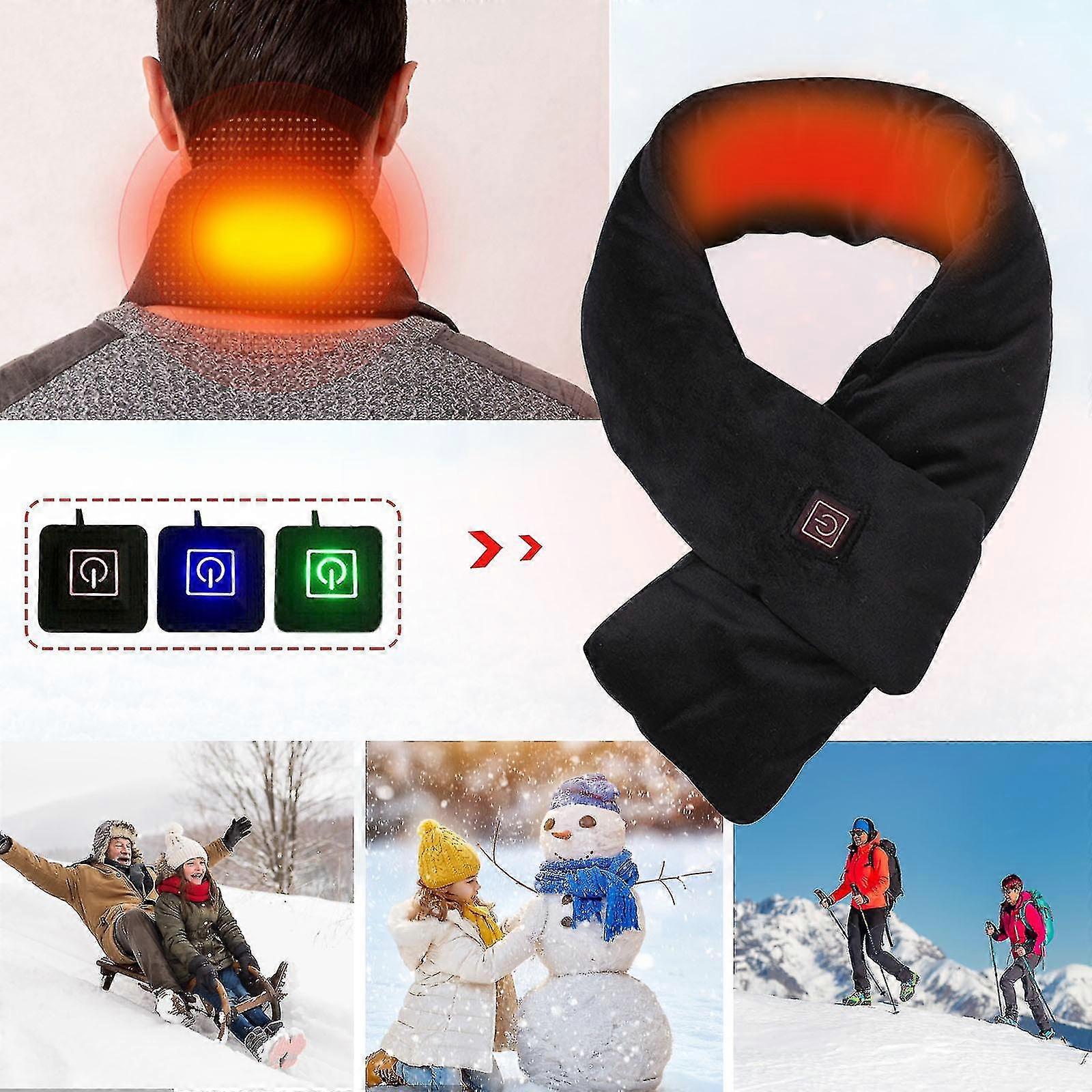 Smart Elektrisk Uppvärmd Halsduk Vinter Halsvärmare Sjal Usb Man/Kvinna Designer