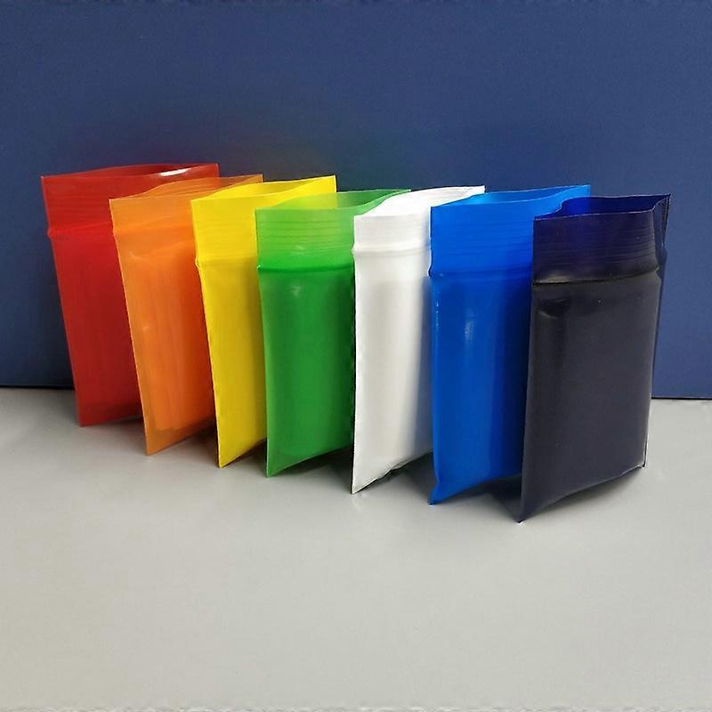 100 stk / mye 4 * 6 cm 6 * 8 cm farge PE plast glidelåspose smykker pakkepose tykkere selvforseglende gavepose te oppbevaringsposer