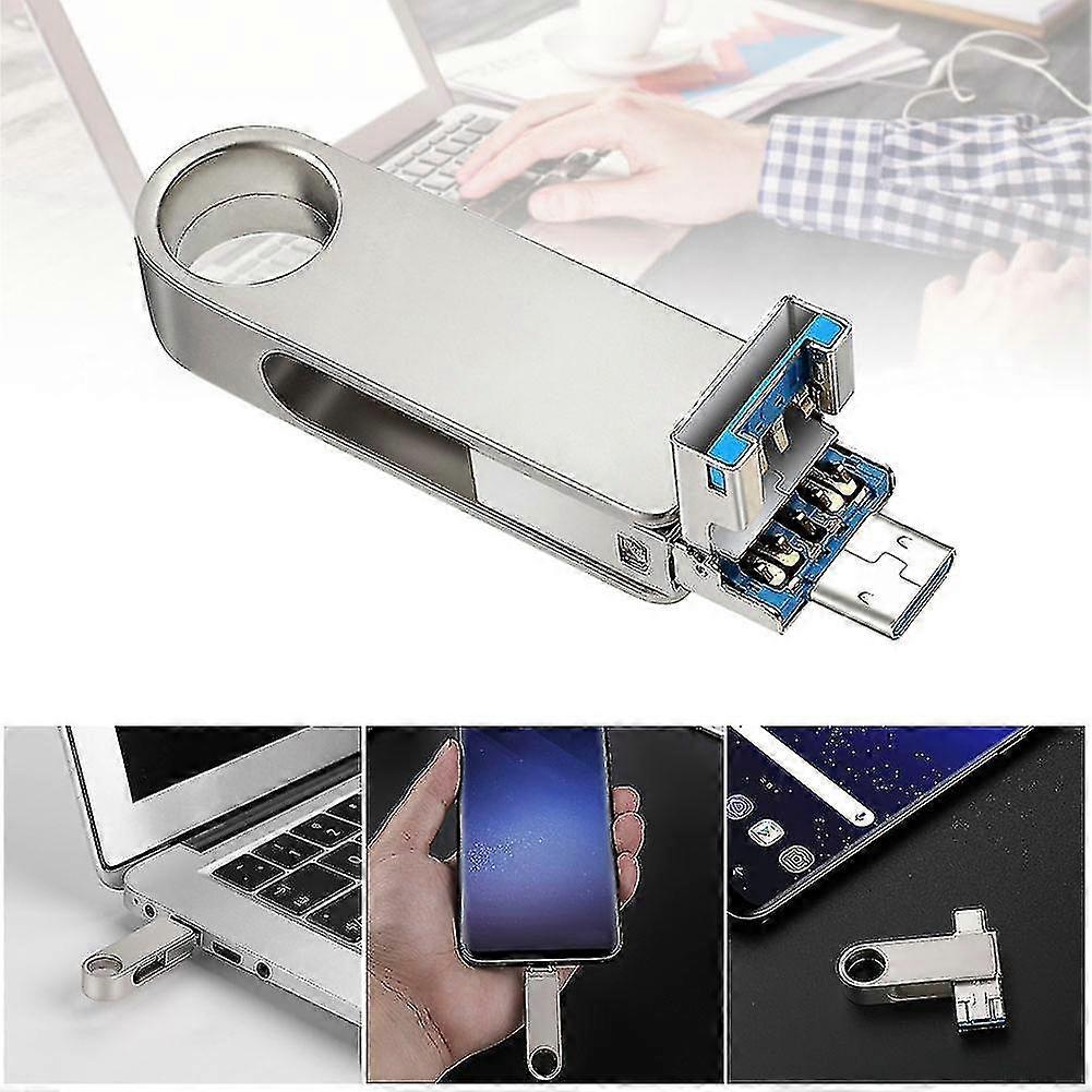 Type-c 3 In 1 U Disk Usb3.0 Mobile Memory Extension Adapter For Phone Tablet
