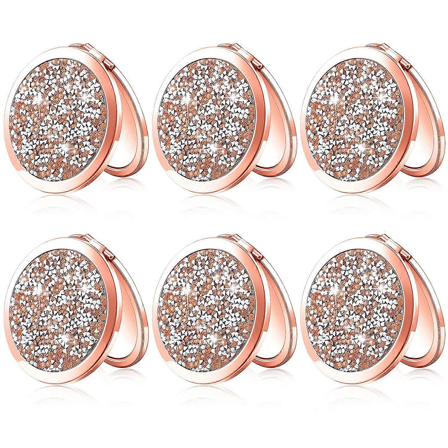6Pcs Magnifying Compact Cosmetic Mirror