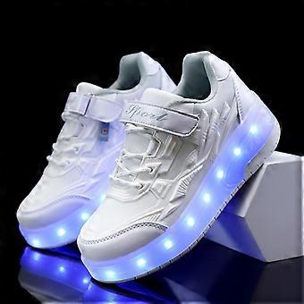 Wooowyet Kids LED Light Up Sneakers – Hook & Loop (Velcro) Closure, Rechargeable, For Toddlers & Kids
