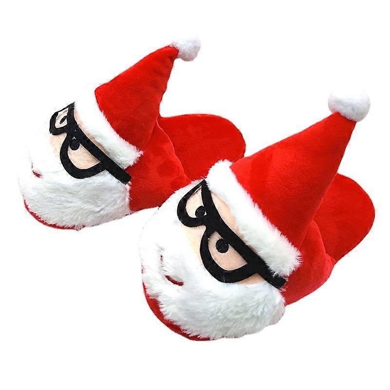 קריקטורה נעלי בית תלת מימדיות של סנטה קלאוס סתיו וחורף מקורה בית חם נעלי כותנה קטיפה