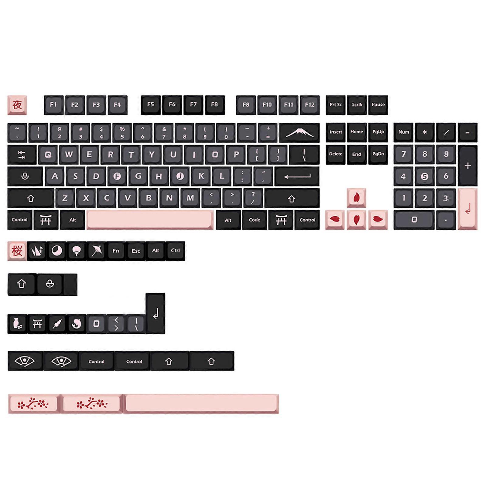 132 Keys PBT Dye Subbed XDA Keycap For Mechanical Keyboard DZ60 RK61 GK64 68 75
