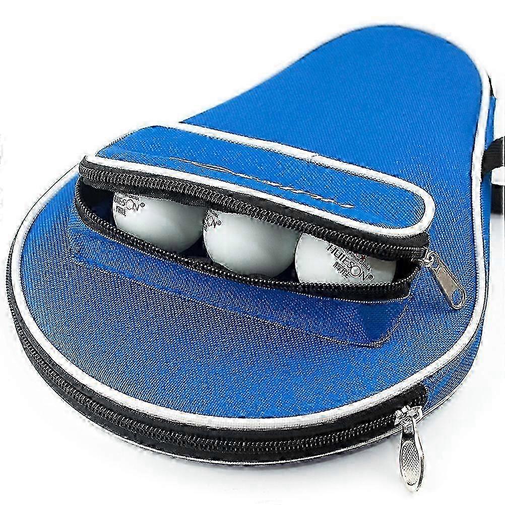 حقيبة حمل مضرب مع الكرة تخزين جيب تنس الطاولة غطاء حالة مضرب للماء حماية بطانة داخلية