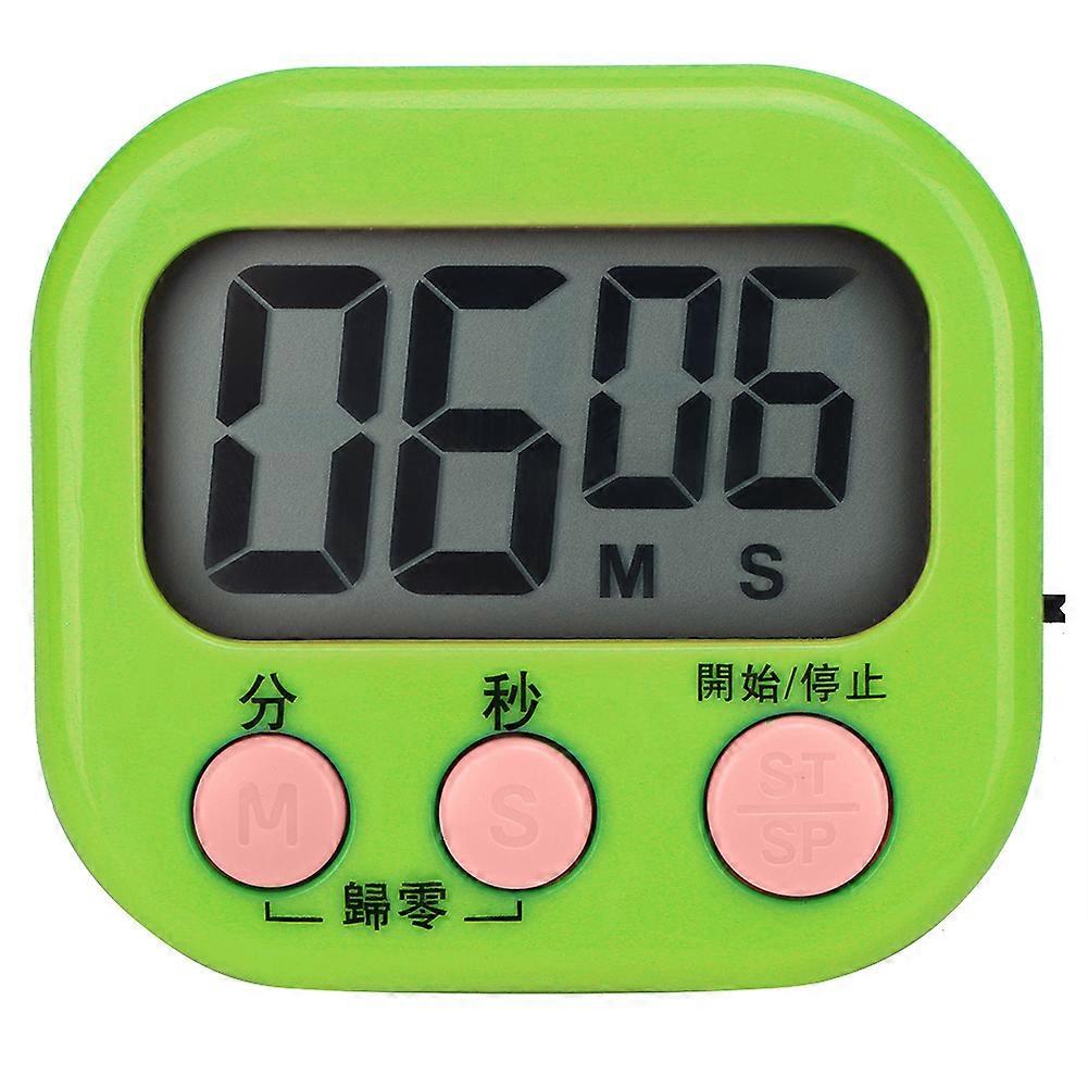Portable Digital Countdown Timer Kitchen Cooking Timer Alarm Clock for Home Use (Green)