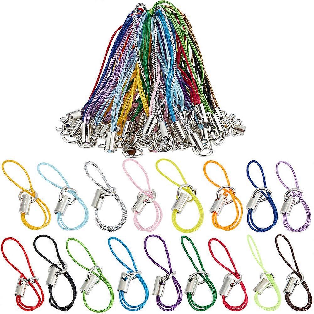 Nylon Cord Mobile Making Cord Loops with Stainless Steel Findings Mixed Color 62mm