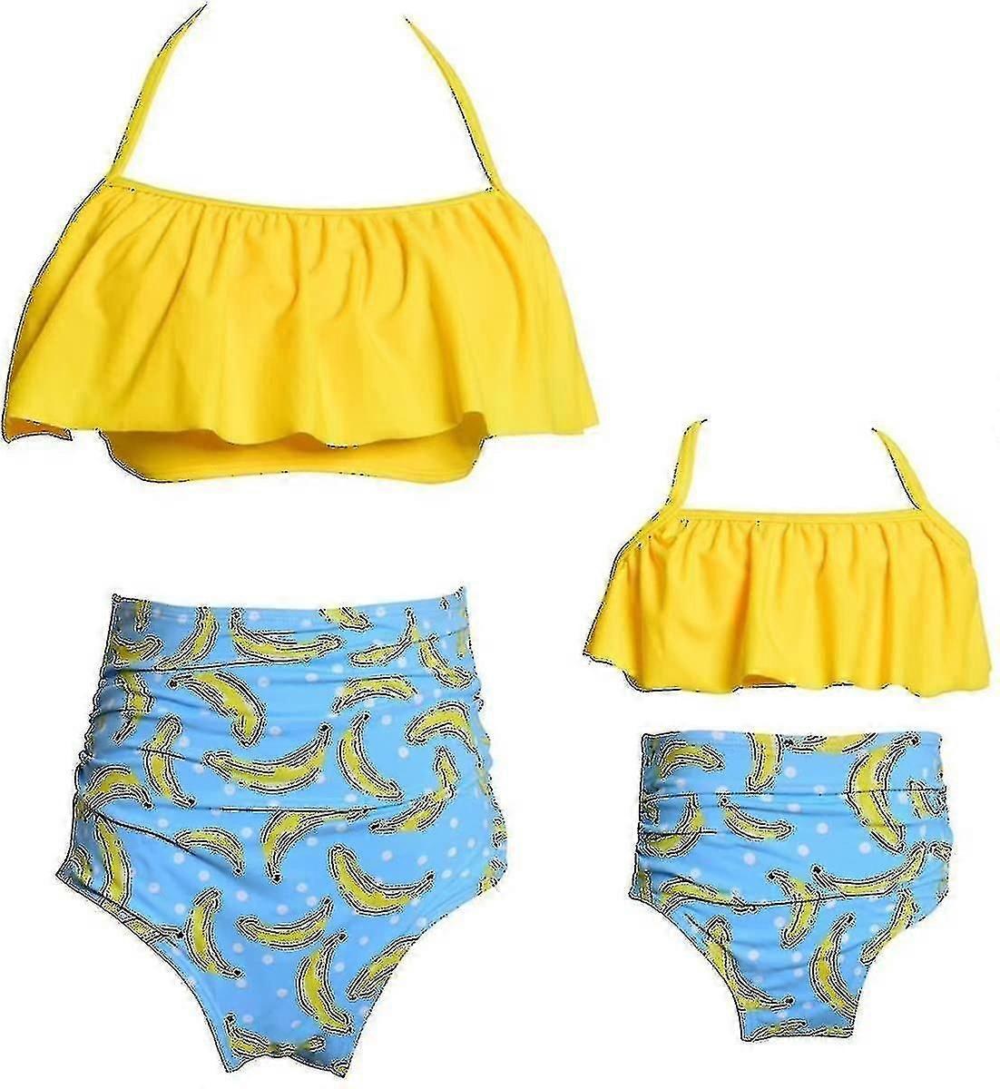 Maillot de bain pour filles Deux Pièces Bikini Set Ruffle Falbala Maillot de bain Maillots de bain-e I