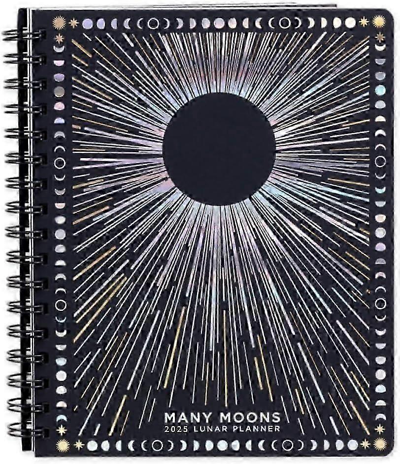 2025 Many Moons Lunar Planner, Magical Lunar Planner 2025, 2025 Planner Organizer with Tarot Spreads, 7 x 9 in Spiral Notebook with Moon Phases Astrol