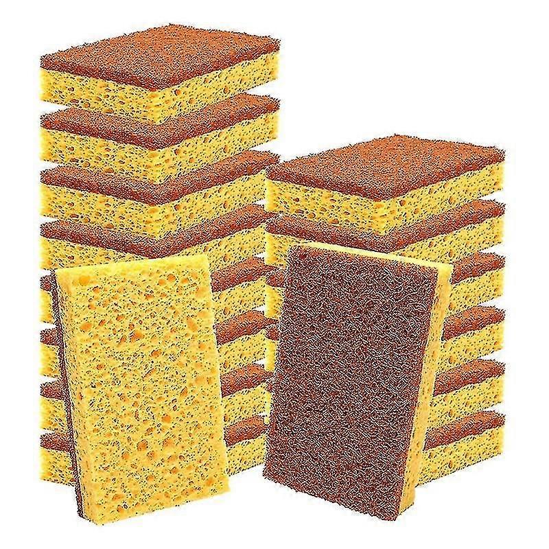 16 Pack,biodegradable And Compostable Scouring Pad,palm Fiber Sponge