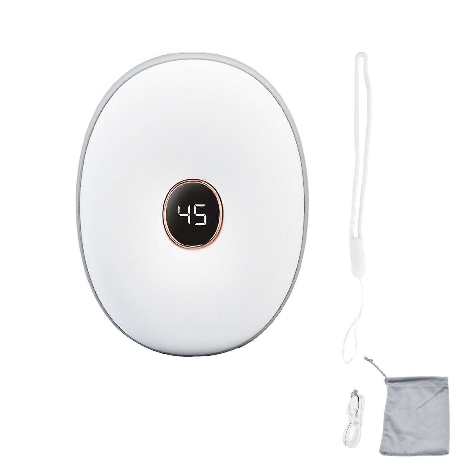 Hand Warmer Double Side Heating Intelligent Temperature Control Mini Portable USB Charging Electric HeaterWhite