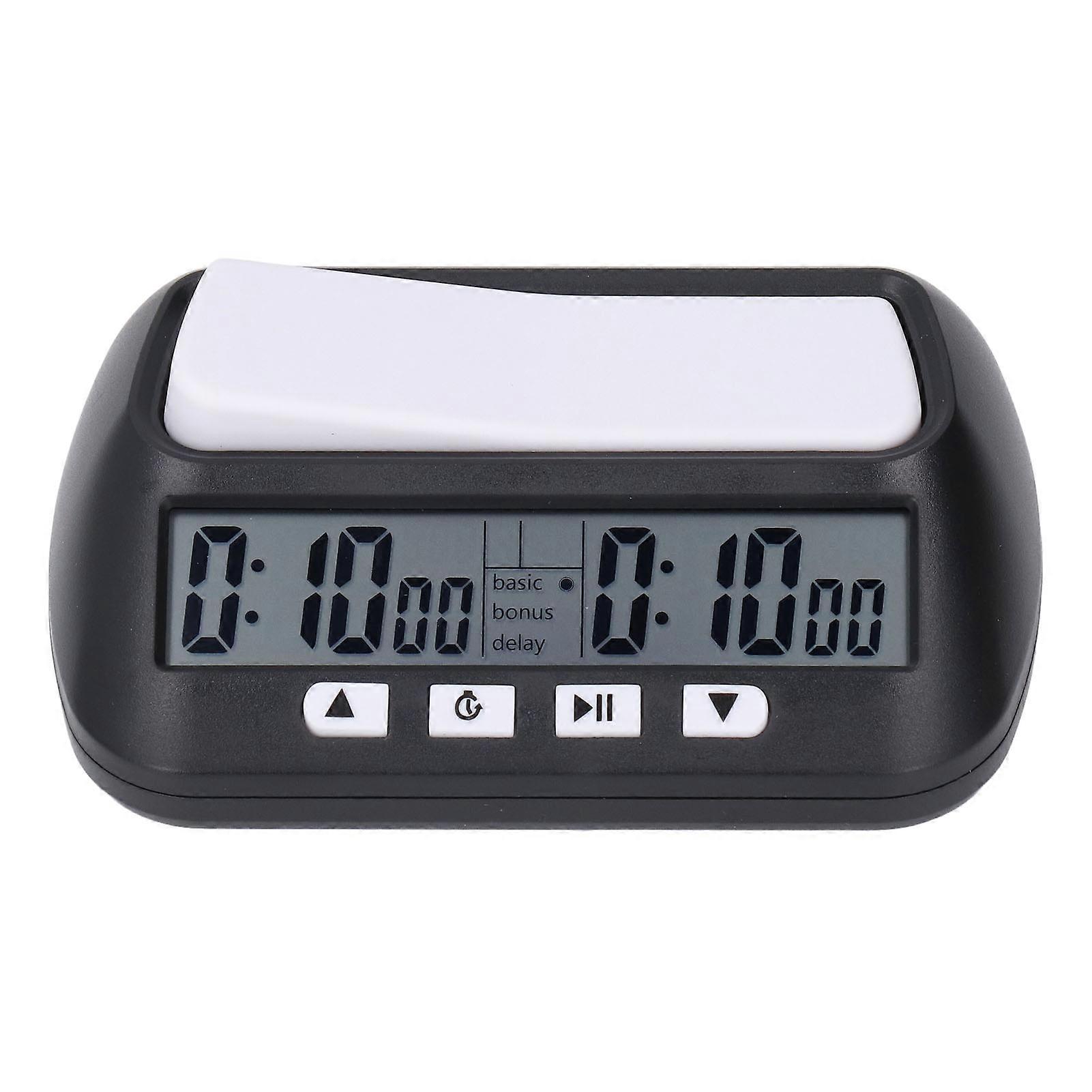 Digital Chess Clock Portable Timer for Match Go Game Black