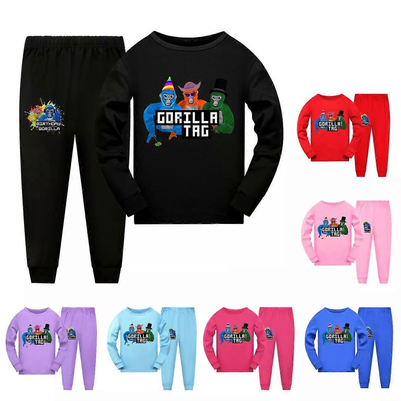 Lapset Gorilla Tag Pitkähihainen T-paita Housut Puvut Rento Pyjama PJ'S Asu