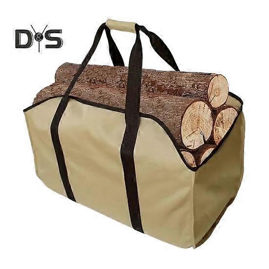 Firewood Carrier Bag with Portable Handle Large Capacity Log Tote Heavy Duty Waterproof Oxford Cloth Outdoor Wood Carrying Pouch