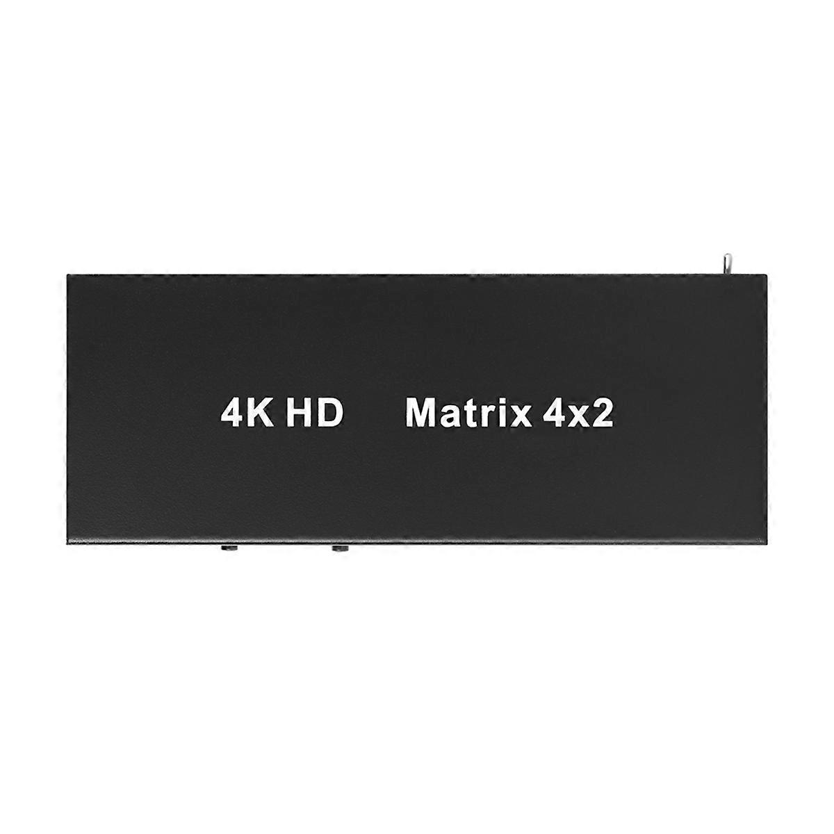 -Compatible Matrix 4X2 Switch Splitter 4K 30Hz with Audio Out Support 3D Function for DVD HDTV TV B