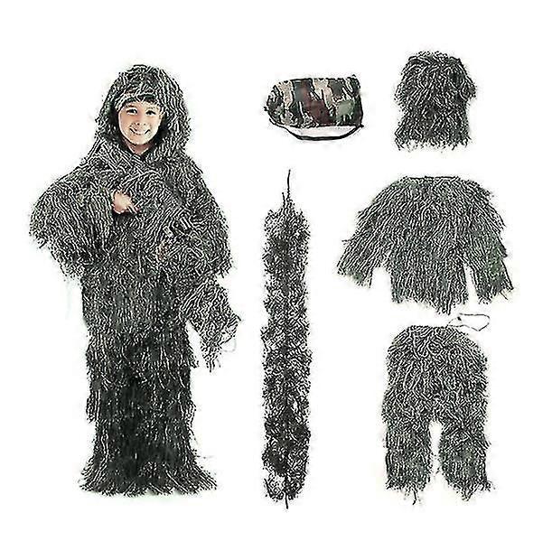 5PCS παιδιά Ghillie Κοστούμια παιδί Καμουφλάζ Τακτική Στρατός Ζούγκλα Στρατιωτική Τακτική Στολή