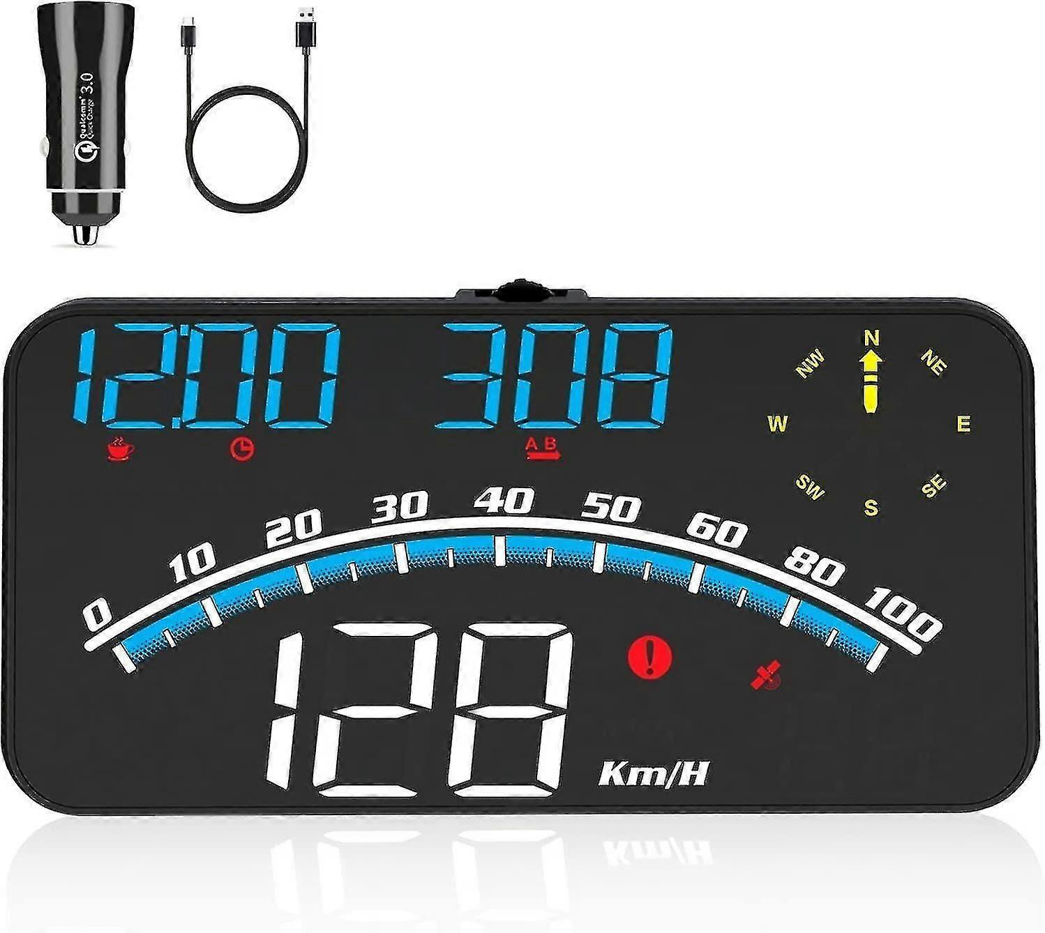 Digital GPS speedometer head up display 5.5 inch car HUD