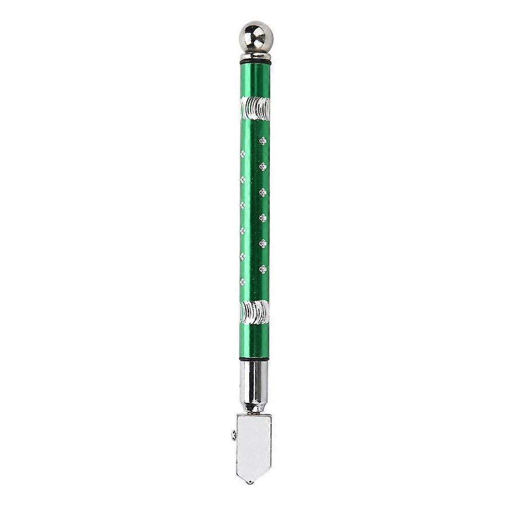 Portable Handheld Wheel Type Glass Cutter with NOn slip Handle for 3~15mm Glass Cutting(Green)