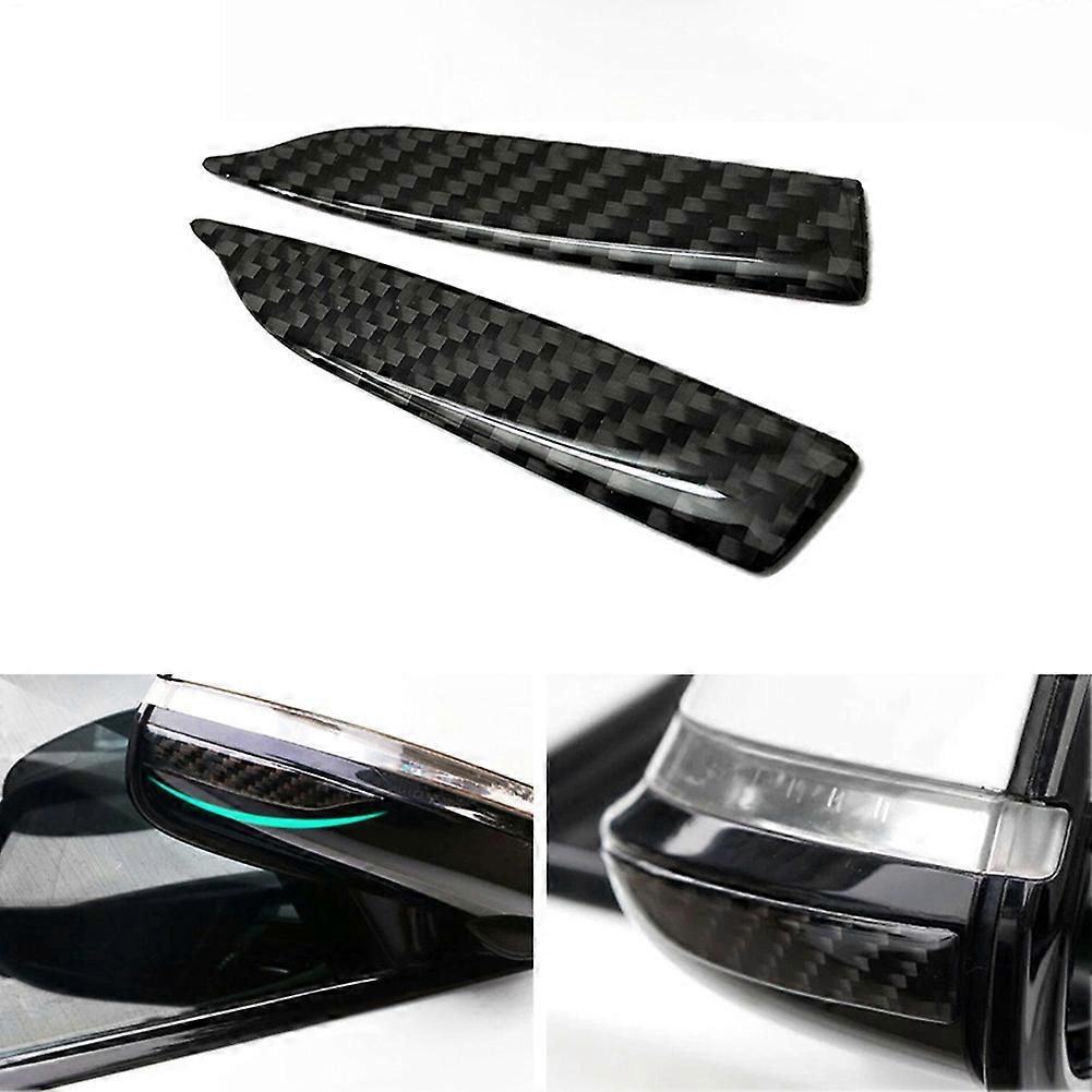 Carbon Fiber Side Rearview Mirror Trim Stickers - High Quality Glossy Pattern
